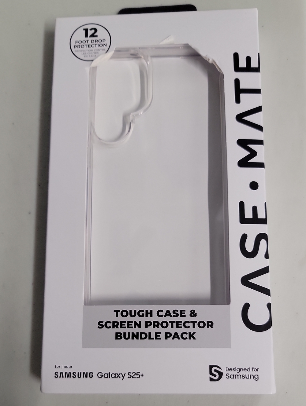 case-mate Clear Tough Case & Glass Bundle for Samsung Galaxy S25+ - Transparent